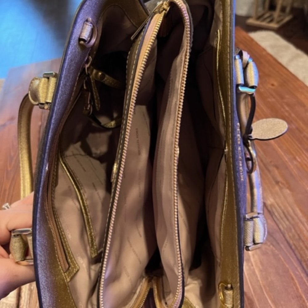 Brown and Gold Michael Kors Purse